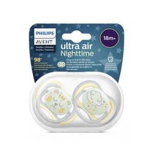 Philips Avent Ultra Air Nighttime Gece Emziği 18+Ay 2'li (Sarı) - Philips Avent