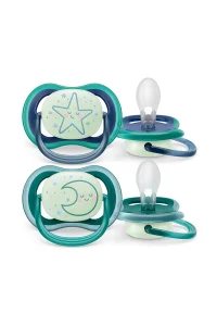 Philips Avent Ultra Air Nighttime Gece Emziği 6-18 Ay 2'li (Mavi ve Yeşil Desenli) - 2