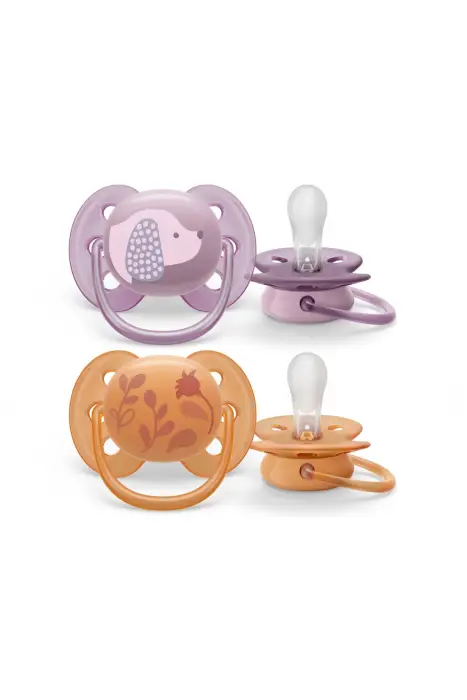 Philips Avent Ultra Soft Emzik 6-18 Ay 2'li (Turuncu ve Mor Desenli) - 2