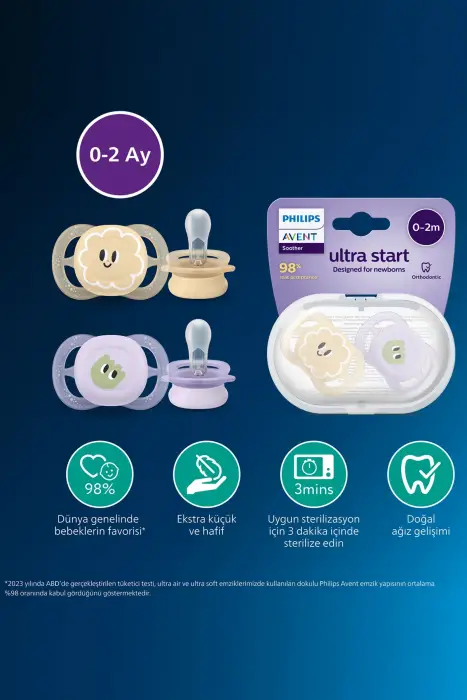 Philips Avent Ultra Start Emzik 0-2 Ay (Karışık) - 4
