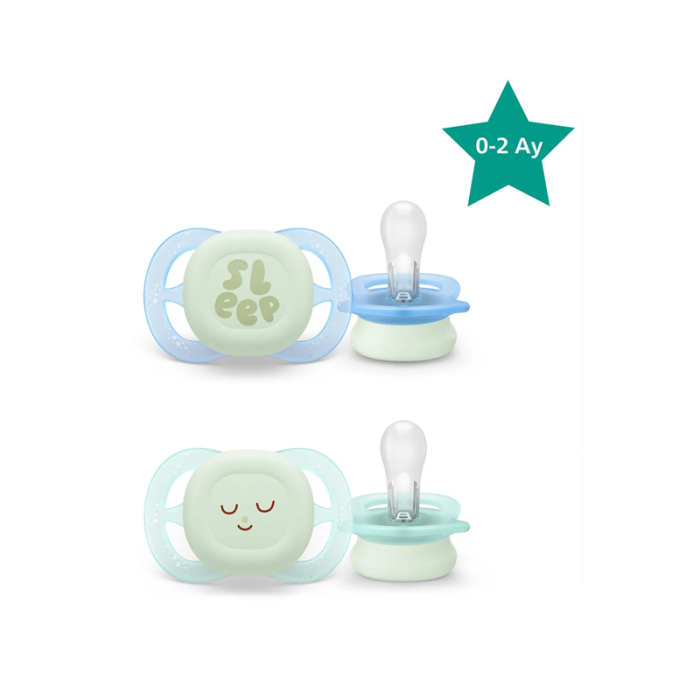 Philips Avent Ultra Start Nighttime Emzik 0-2 Ay 2'li (Desenli) - 1
