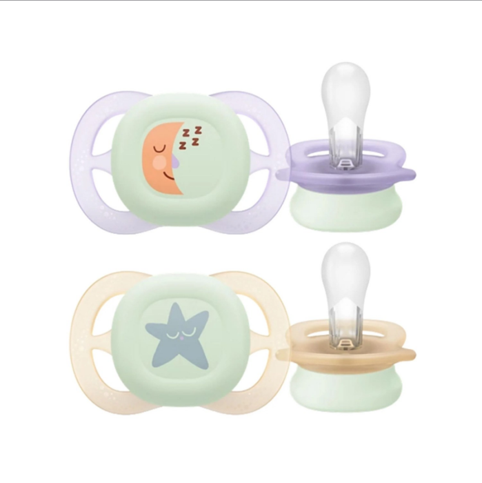 Philips Avent Ultra Start Nighttime Emzik 0-2 Ay 2'li (Şeffaf) - 1