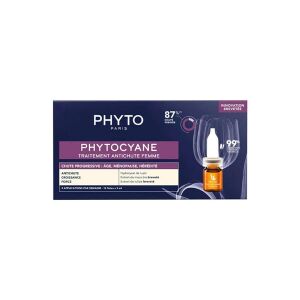 Phyto Phytocyane Kadınlar İçin Kronik Saç Dökülmesi Karşıtı Bakım 12 Ampül x 5 ml - Phyto