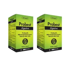 Probest Digestive Probiyotik Takviye Edici Gıda 20 Kapsül x 2 Adet - Probest