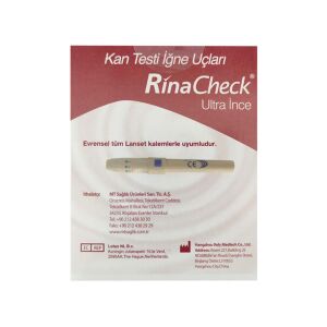 RinaCheck Kan Testi İğne Uçları - Ultra İnce 100 Adet - RinaCheck