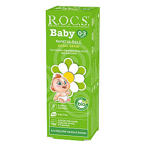 Rocs Baby 0-3 Yaş Papatya Özlü Yutulabilen Diş Macunu 35 ml - Rocs
