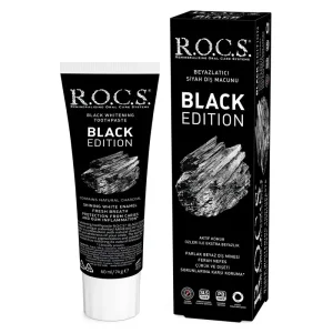 Rocs Black Edition Beyazlatıcı Diş Macunu 60 ml - Hızlı Kargo