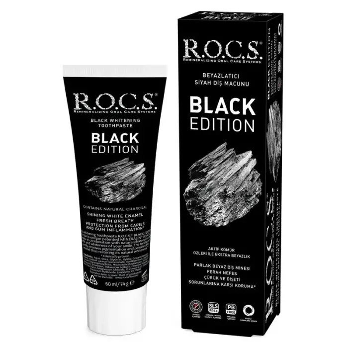 Rocs Black Edition Beyazlatıcı Diş Macunu 60 ml - 1