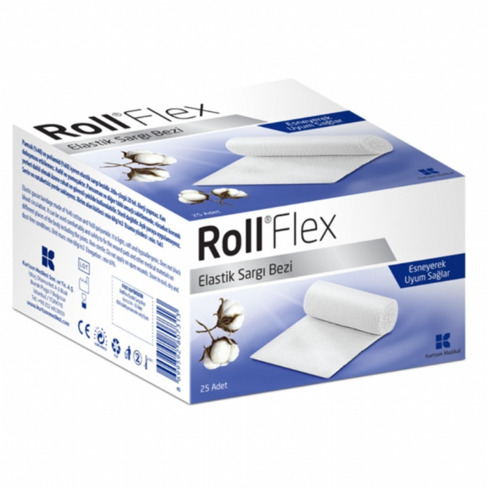 Roll Flex Elastik Sargı Bezi 8 cm x 2 m - 1