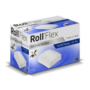 Roll Flex Steril Gaz Kompres 7,5cm x 7,5cm 100'lü - Roll