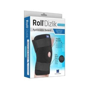 Roll Patella Destekli Ayarlanabilir Bedenli Cırtlı Dizlik - Roll