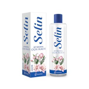 Selin PVC Şişe Kolonya Çiçek Buketi 400 ml - Selin