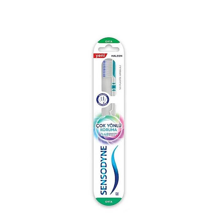 Sensodyne Çok Yönlü Koruma Orta Diş Fırçası - Dil Temizleyicisi İle - 1