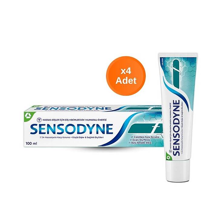 Sensodyne F Florürlü Yetişkin Diş Macunu 100 ml x4 Adet