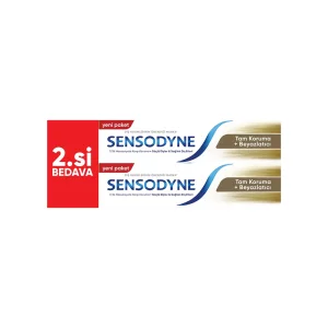 Sensodyne Tam Koruma + Beyazlatıcı Diş Macunu 75 ml 2'li Paket - Sensodyne