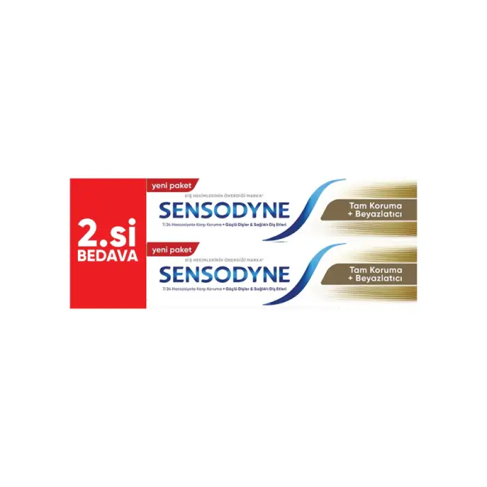 Sensodyne Tam Koruma + Beyazlatıcı Diş Macunu 75 ml 2'li Paket - 1