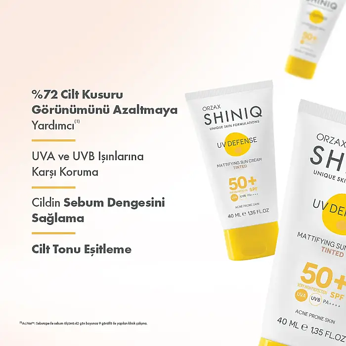 Shiniq Akne Karşıtı Renkli Güneş Koruyucu SPF50+ 40 ml - 3