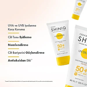 Shiniq Hassas Ciltler İçin Renkli Güneş Koruyucu SPF50+ 40 ml - 3