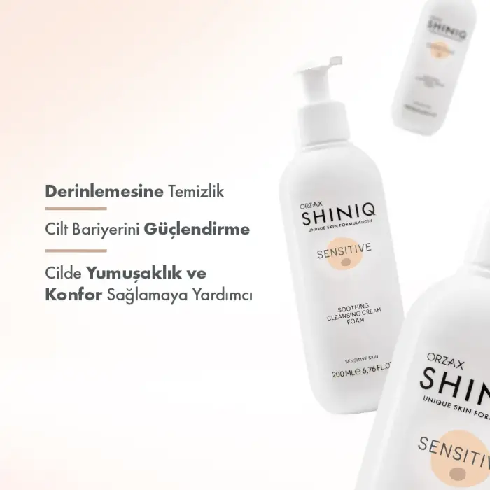 Shiniq Hassas Ciltler İçin Temizleyici Krem Köpük 200 ml - 4