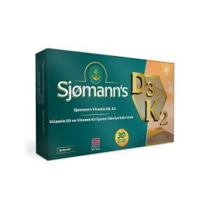 Sjomann's Vitamin D3,K2 30 Çiğnenebilir Jel Form - Sjomann's