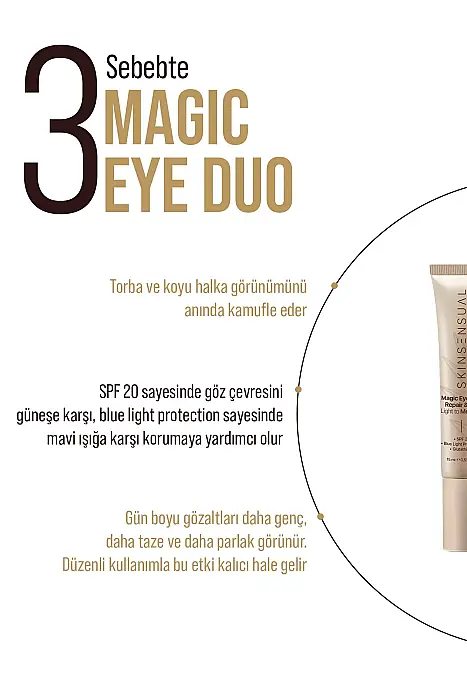 Skin Sensual Magic Eye Duo Repair & CC Light to Medium SPF 20 15 ml - 5
