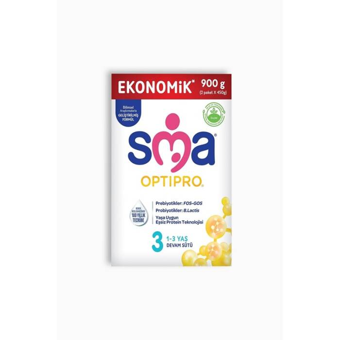 SMA Optipro 3 1-3 Yaş Devam Sütü 450 gr 2'li - 1