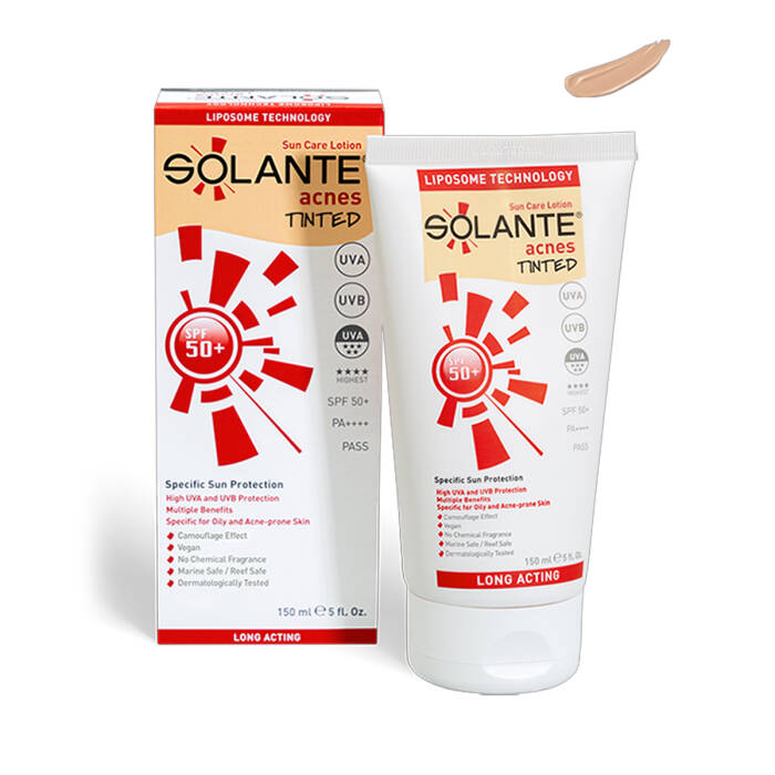 Solante Acnes Tinted SPF50+ Losyon 150 ml - 1