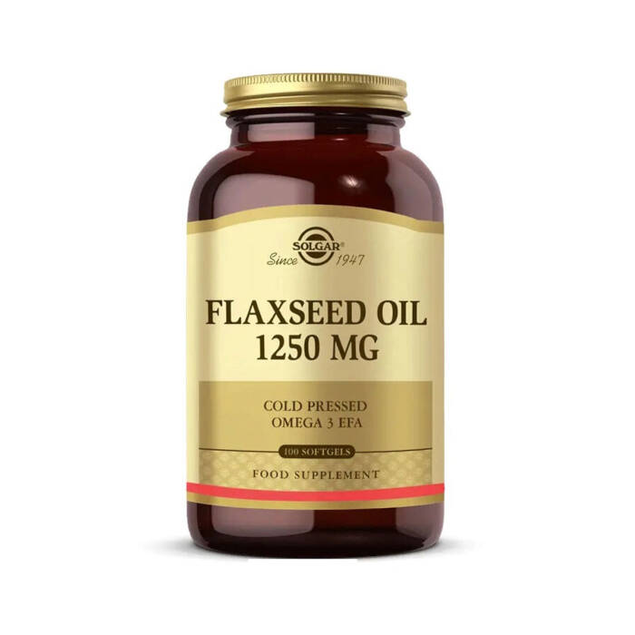 Solgar Flaxseed Oil 1250 mg 100 Yumuşak Jelatin Kapsül - 1