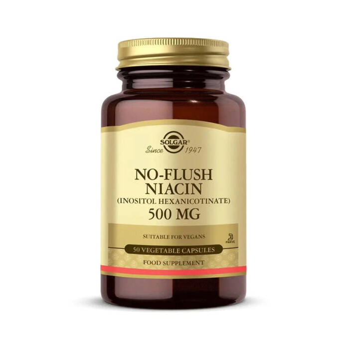 Solgar No-Flush Niacin 500 mg 50 Kapsül - 1