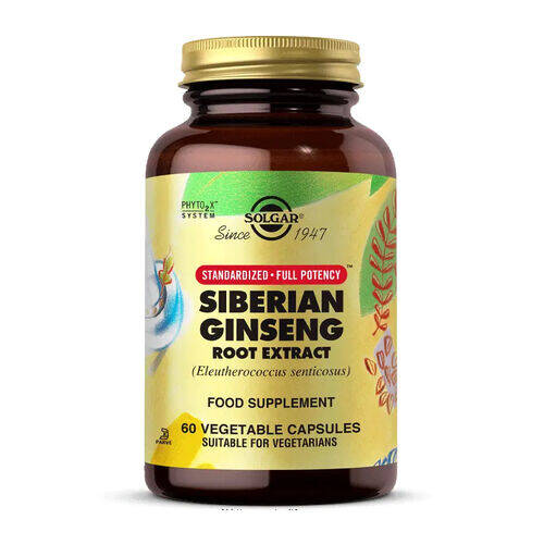 Solgar Siberian Ginseng Root Extract 60 Bitkisel Kapsül - 1
