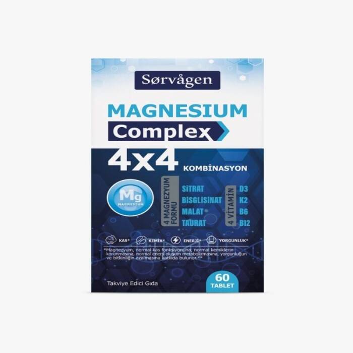 Sorvagen Magnesium Complex 4x4 Kombinasyon 60 Tablet - 1