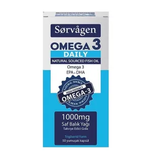 Sorvagen Omega 3 Daily 1000 mg Saf Balık Yağı 50 Yumuşak Kapsül - Sorvagen