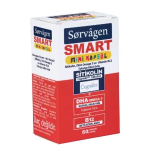 Sorvagen Smart Mini Kapsül Sitikolin DHA ve Vitamin B12 60 Yumuşak Kapsül - Sorvagen
