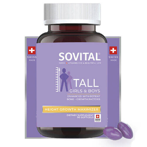 Sovital Tall Girls & Boys Uzun Boy Vitamini 90 Yumuşak Kapsül - 1