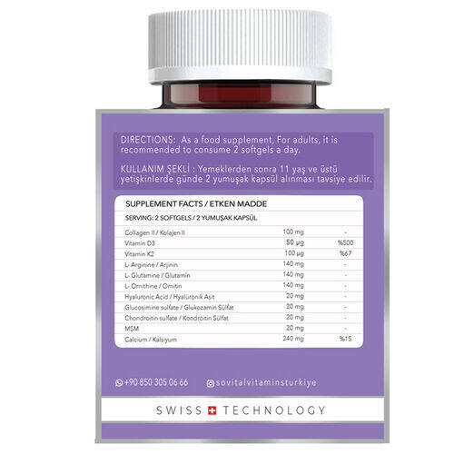 Sovital Tall Girls & Boys Uzun Boy Vitamini 90 Yumuşak Kapsül - 2