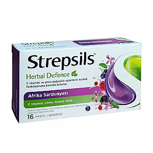 Strepsils Herbal Defence Afrika Sardunyası 16 Pastil - Strepsils Herbal