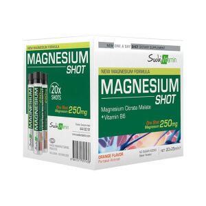 Suda Vitamin Magnesium Shot Portakal Aromalı 20 x 25 ml - Suda