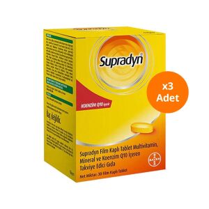 Supradyn Koenzim Q10 Takviye Edici Gıda 30 Tablet x3 Adet - Supradyn