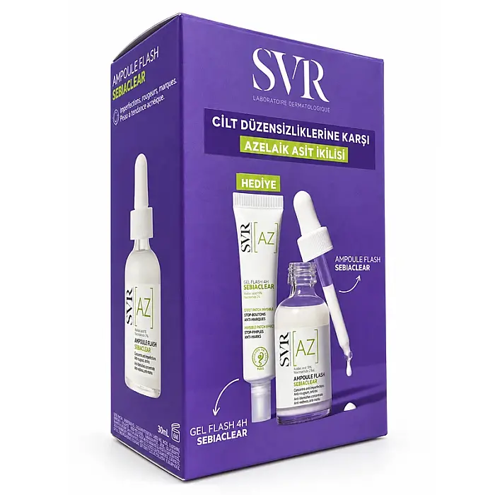 SVR Sebiaclear AZ Ampoule Flash 30 ml + Sebiaclear AZ Gel Flash 4H 15 ml - 1
