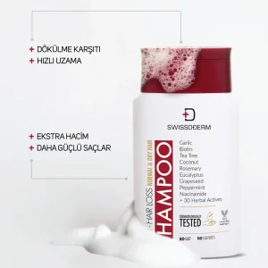 Swissoderm Dökülme Karşıtı Doğal Şampuan Normal ve Kuru Saçlar 300 ml - 3