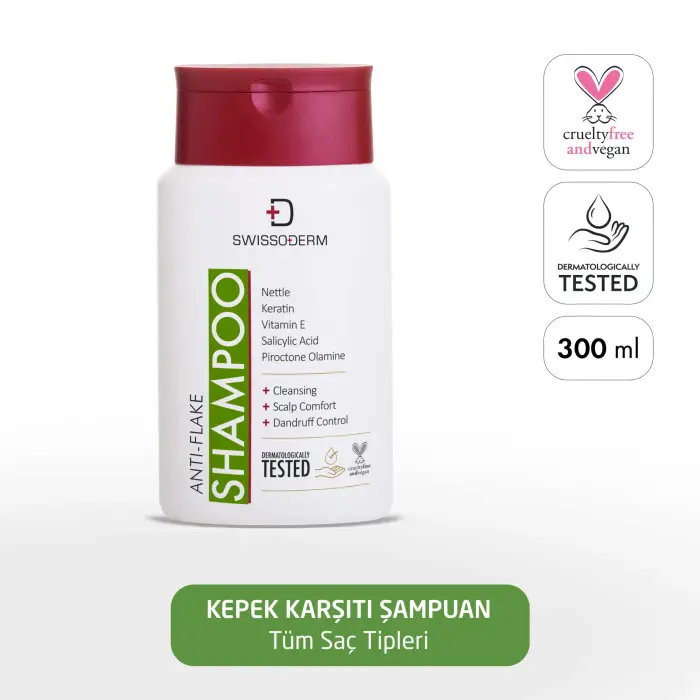 Swissoderm Kepek ve Pullanma Karşıtı Şampuan Tüm Saç Tipleri 300 ml - 2