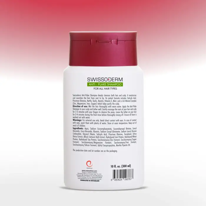 Swissoderm Kepek ve Pullanma Karşıtı Şampuan Tüm Saç Tipleri 300 ml - 3