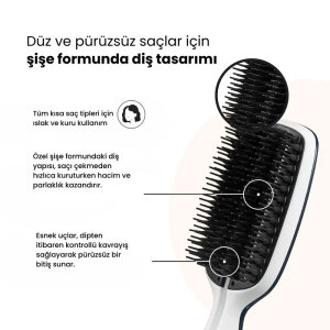 Tangle Teezer Blow Styling Paddle Small Blue-Cream Saç Fırçası - 3