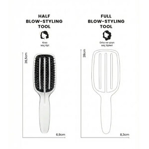 Tangle Teezer Blow Styling Paddle Small Blue-Cream Saç Fırçası - 4