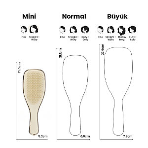 Tangle Teezer Mini Ultimate Detangler Champagne Gold Chrome Saç Fırçası - 4