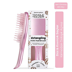 Tangle Teezer Mini Ultimate Detangler Satin Pink Chrome Saç Fırçası - 2