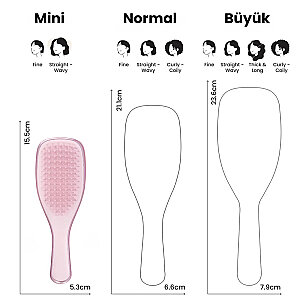 Tangle Teezer Mini Ultimate Detangler Satin Pink Chrome Saç Fırçası - 5