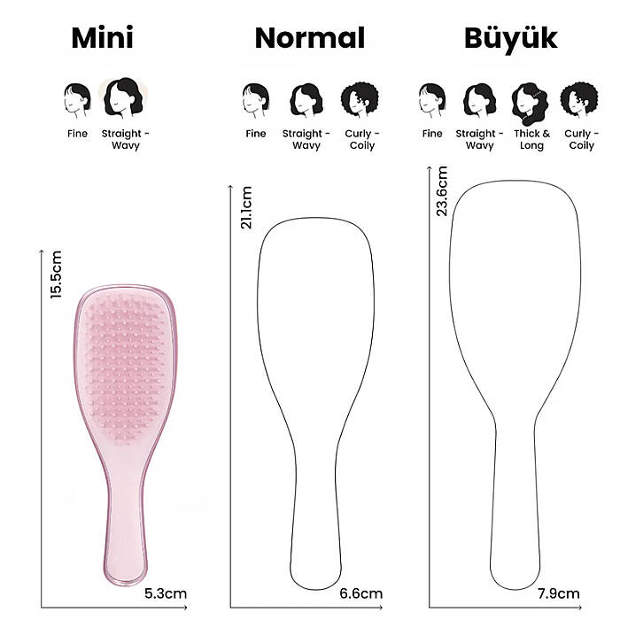 Tangle Teezer Mini Ultimate Detangler Satin Pink Chrome Saç Fırçası - 5