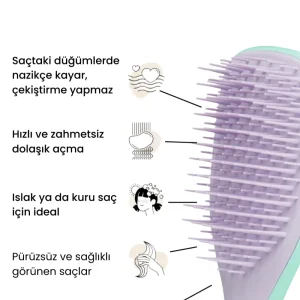 Tangle Teezer Mini Wet Detangler Lilac & Mint Saç Fırçası - 5