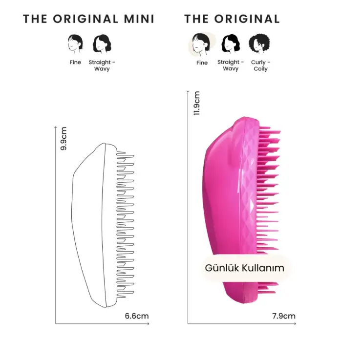 Tangle Teezer Original Detangling Brush Fine & Fragile Berry Bright Saç Fırçası - 5